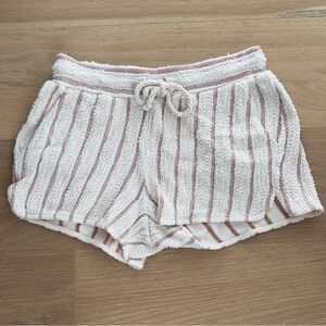 Faherty Cream and Pink Striped Women Shorts